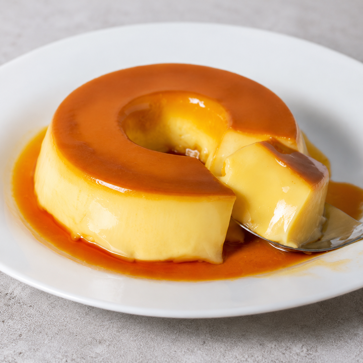 Flan con caramelo
