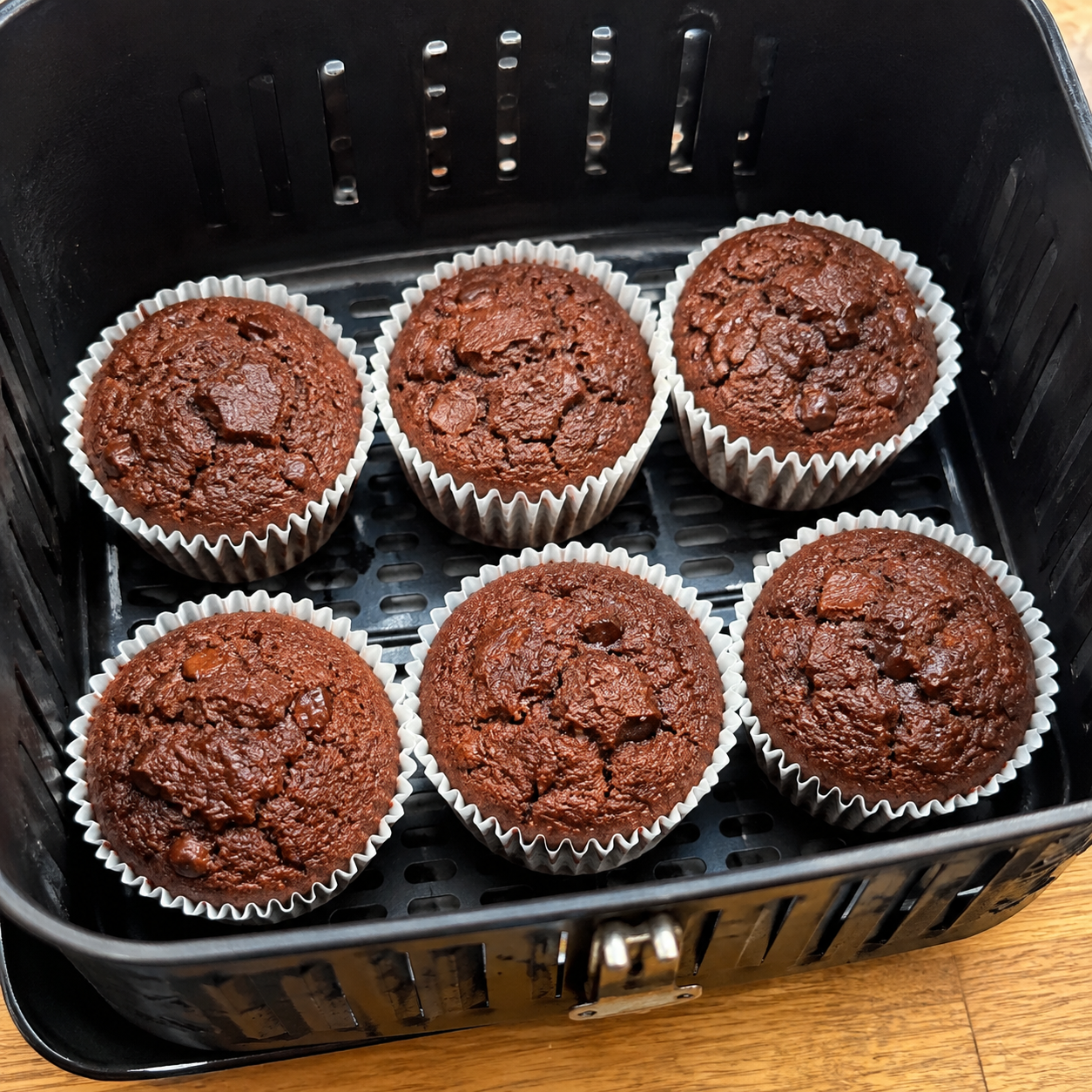 Muffins de chocolate en la air fryer