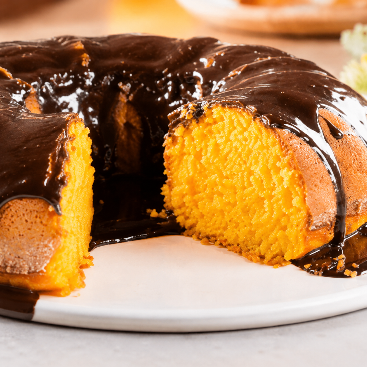 Torta de zanahoria con chocolate